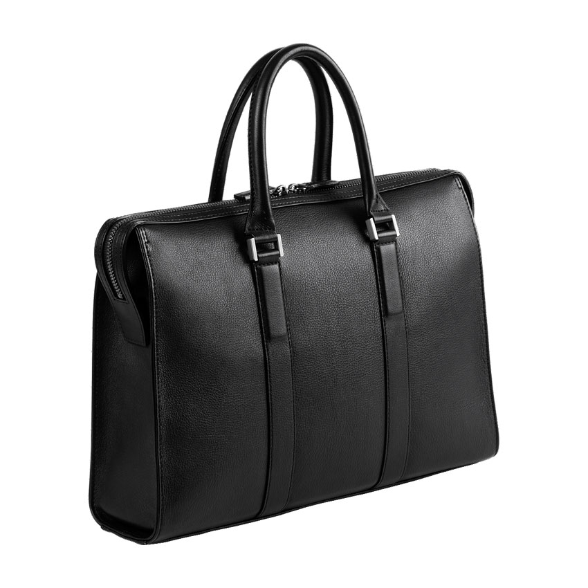 土屋鞄製造所/プロータ スクエアブリーフ (防水)|革の風合いを楽しめるシンプルなフォルムで、革遣いの贅沢さが引き立つレザーブリーフ 土屋鞄製造所/プロータ(plota) スクエアブリーフ (防水)(正面イメージ、色:ブラック)