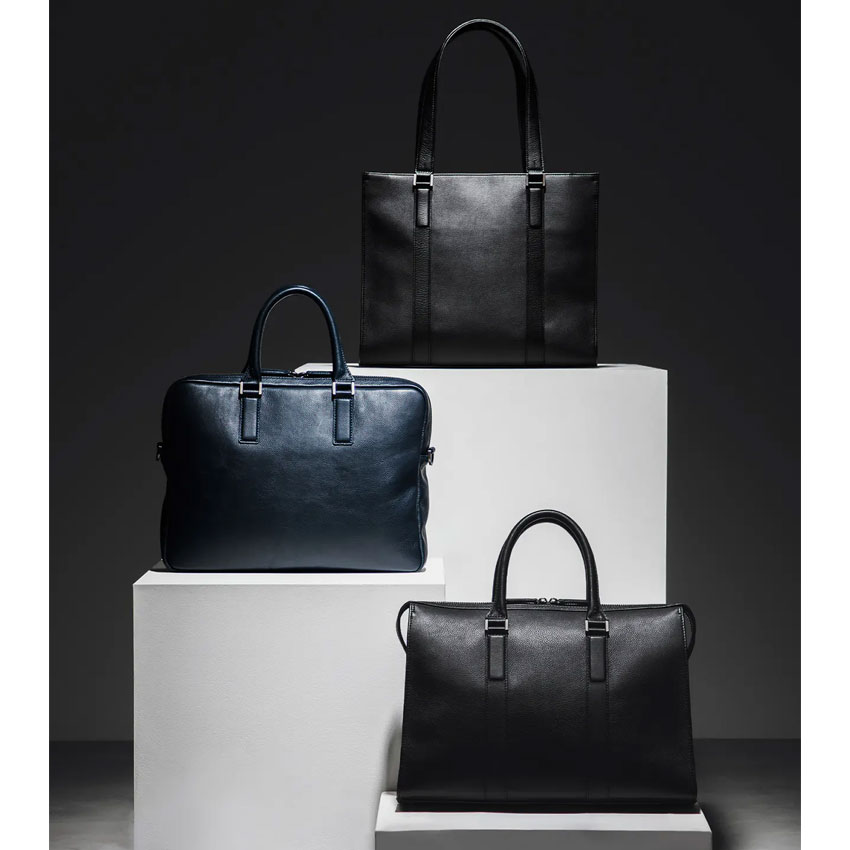 土屋鞄製造所 プロータシリーズ/(上から)プロータ スクエアトート(防水)、プロータ 2wayスマートブリーフ(防水)、プロータ スクエアブリーフ(防水)|革なのに雨に強くて、しかも軽量。スーツに似合う「プロータ」シリーズ 土屋鞄製造所 プロータシリーズ/(上から)プロータ スクエアトート(防水)、プロータ 2wayスマートブリーフ(防水)、プロータ スクエアブリーフ(防水)