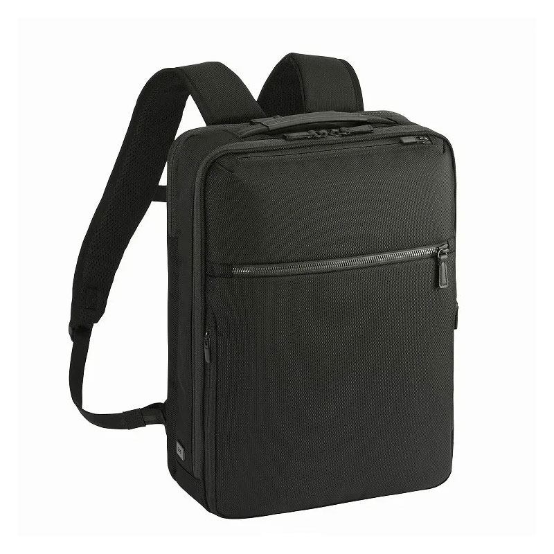 ace. ジーンレーベル/ガジェタブル CB2 ビジネスリュック 20022(A4サイズ 14.0インチ 14L)|男女問わず使いやすいコンパクトフォルムに、高耐久性と軽量性を兼ね備えたビジネスリュック ace. ジーンレーベル/ガジェタブル CB2 ビジネスリュック 20022(A4サイズ 14.0インチ 14L)(正面イメージ/色:ブラック)