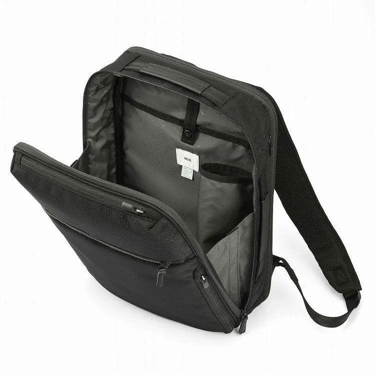 ace. ジーンレーベル/ガジェタブル CB2 ビジネスリュック 20022(A4サイズ 14.0インチ 14L)|メイン収納部のファスナーはコの字に大きく開いて、荷物の出し入れがしやすい仕様になっています ace. ジーンレーベル/ガジェタブル CB2 ビジネスリュック 20022(A4サイズ 14.0インチ 14L)(メイン収納スペース)